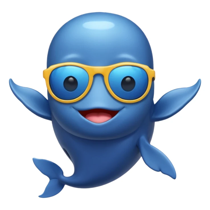 Whale wearing sunglasses  sticker