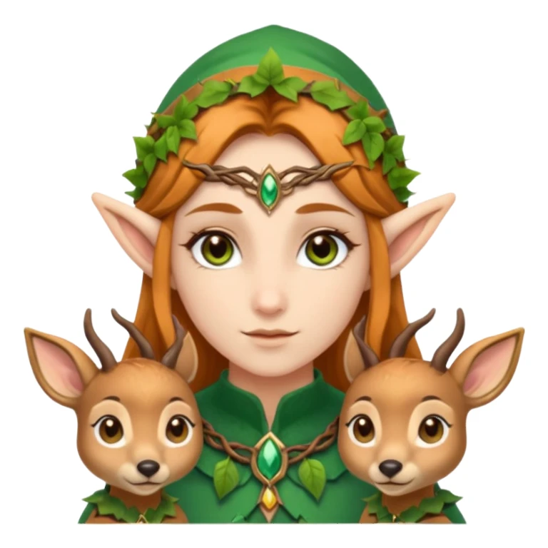 Cute Druid human like elf fawn with elf ears sticker