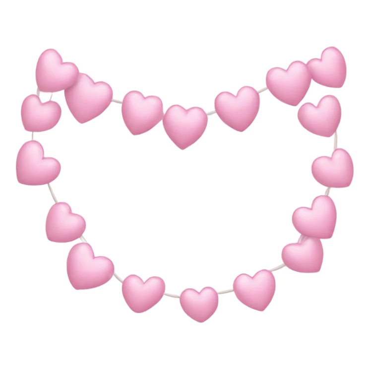 Light pink heart garland’s is  sticker