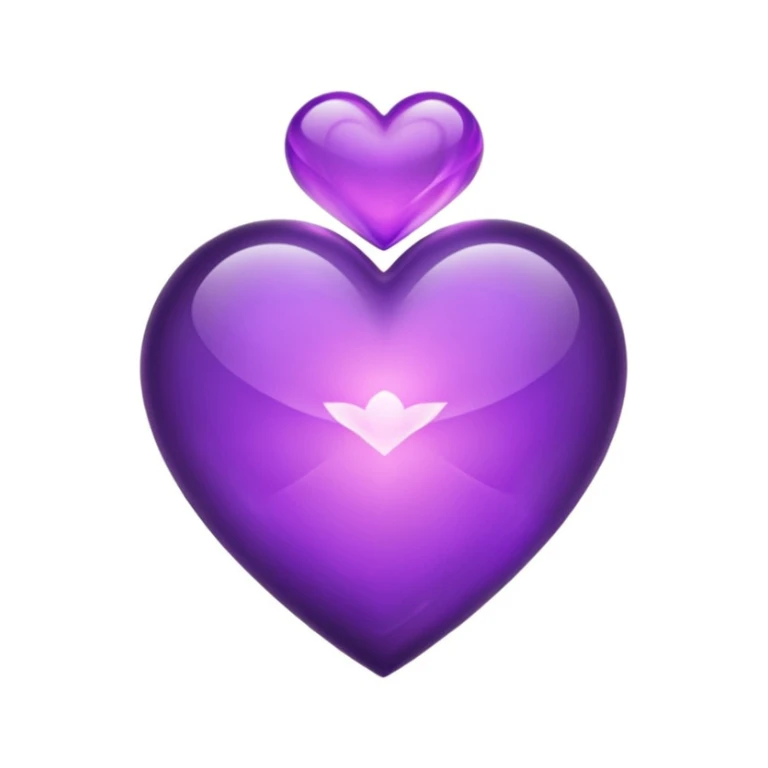 purple heart with soft glow sticker