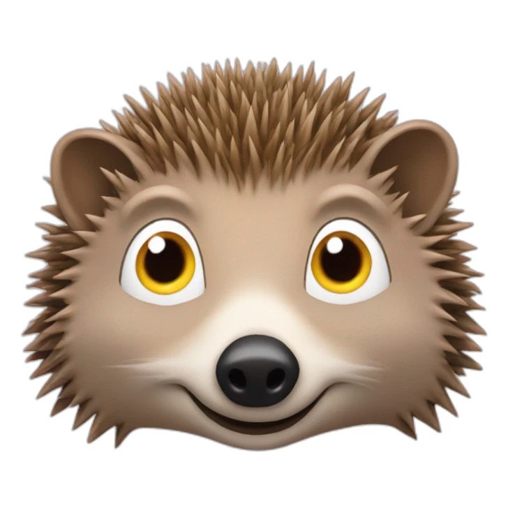The hedgehog carries eyes on its back sticker