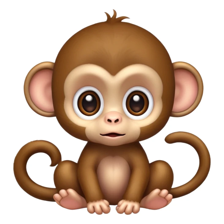 cute baby monkey with big eyes sticker
