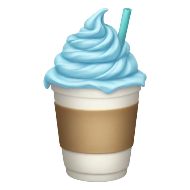 Pastel blue ice latte sticker