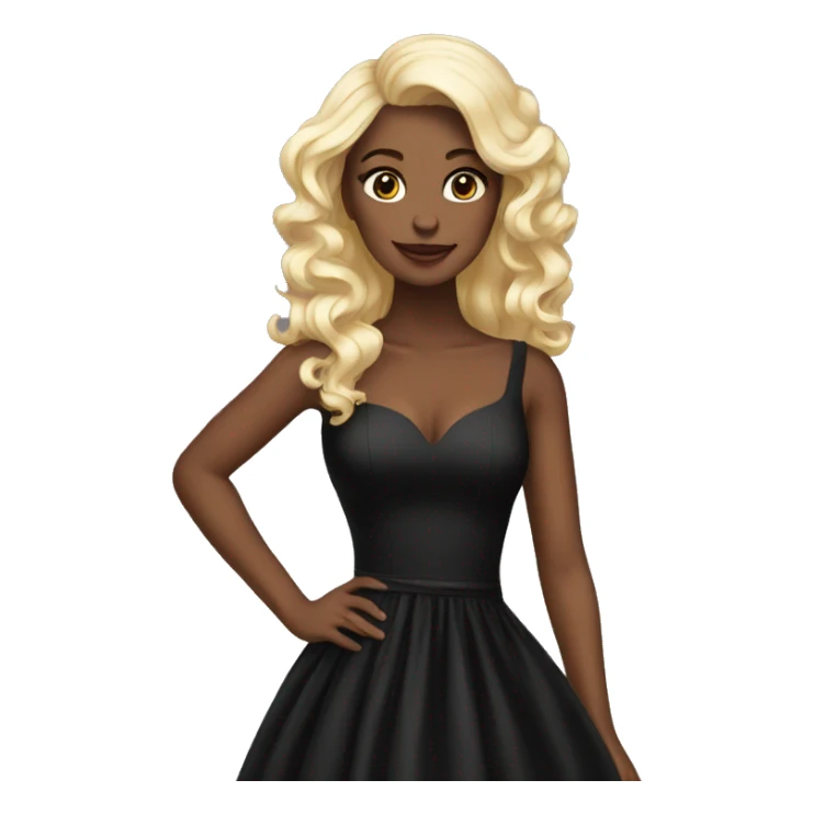 gorgeous black dress sticker