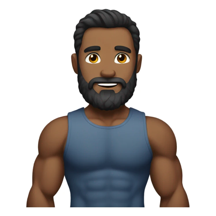 Muscular husband with the beard  sticker
