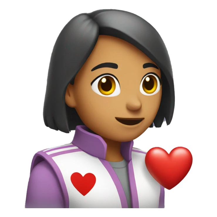 Chica haciendo un corazón  sticker