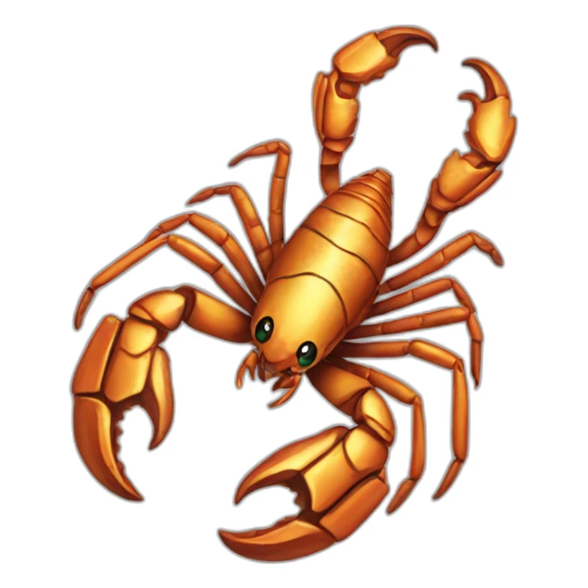 scorpio animal chrome detailed sticker