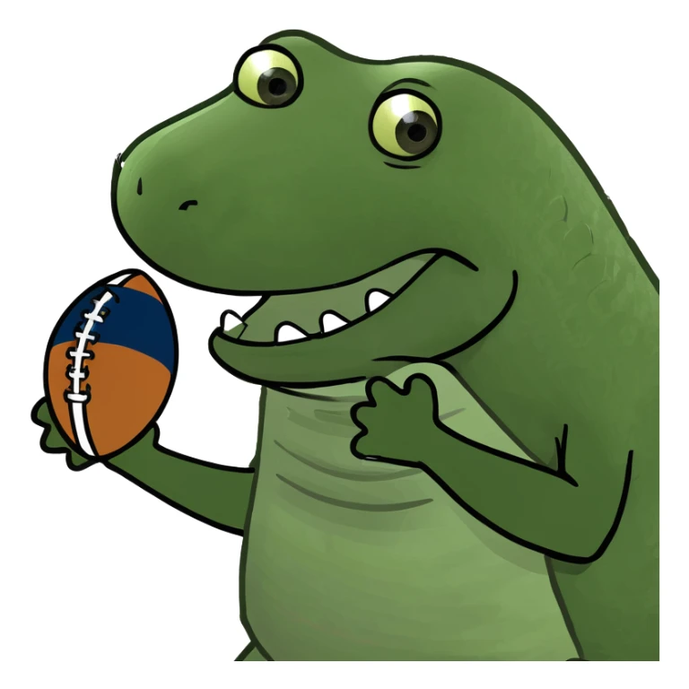 A gator playing football  sticker