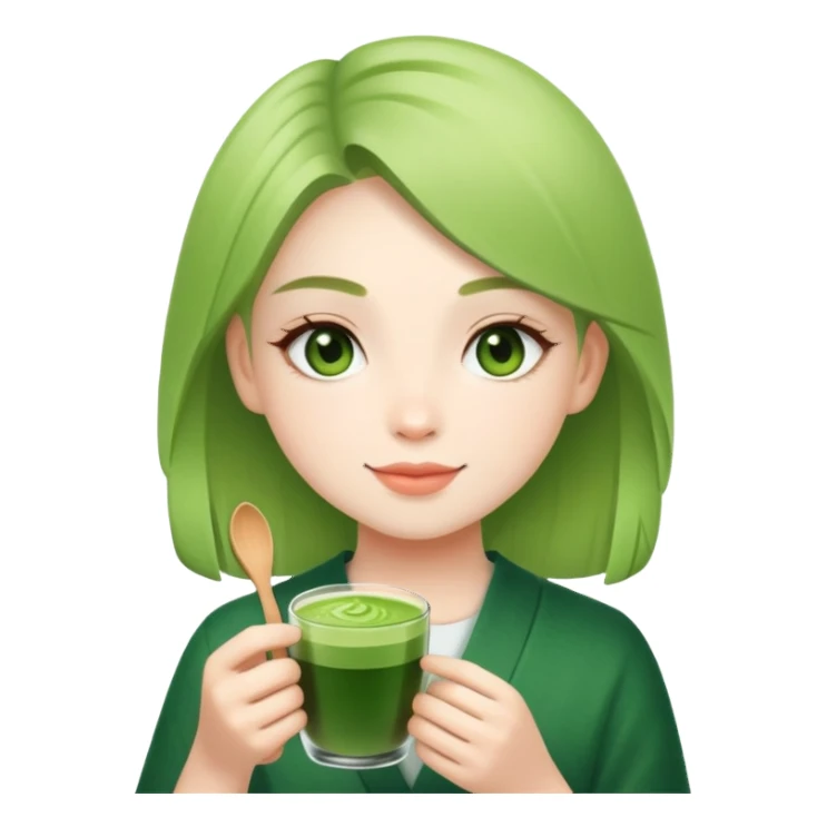 Burnett girl with matcha sticker