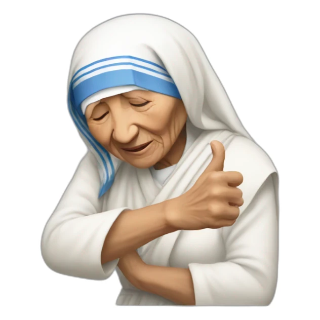 mother teresa who does a dab sticker
