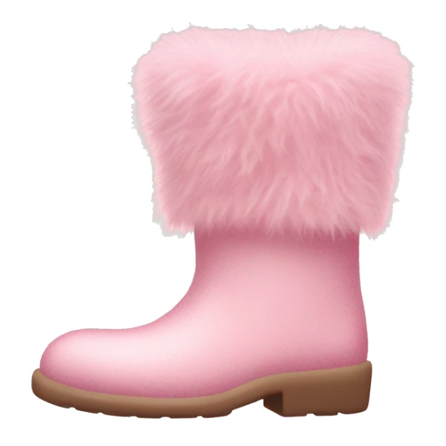 light pink fuzzy boots sticker