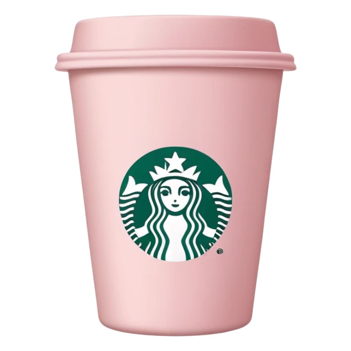Powder pink Starbucks cup sticker
