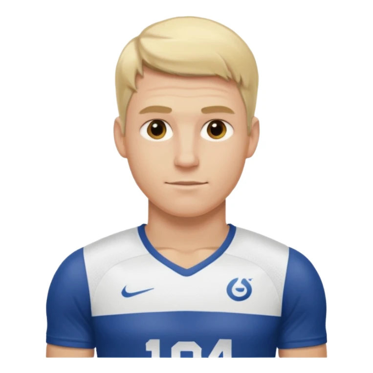 blonde man Number 7 Printed Athlete sticker