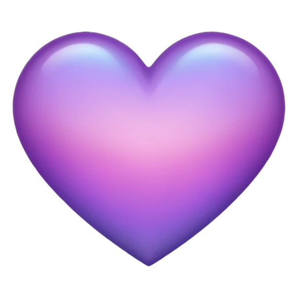 purple heart with a soft pastel gradient sticker