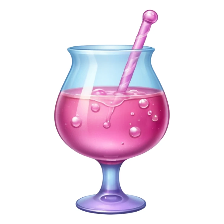 pink colored drink in a medieval potion glass sticker