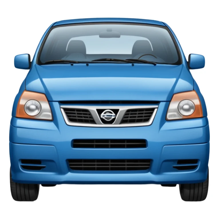 a sad blue Nissan Sentra sticker