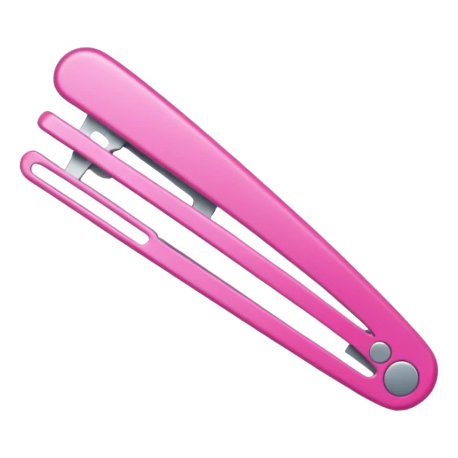 pink hair clip sticker