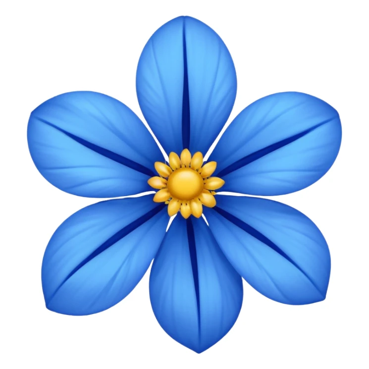 Emoji flor azul sticker