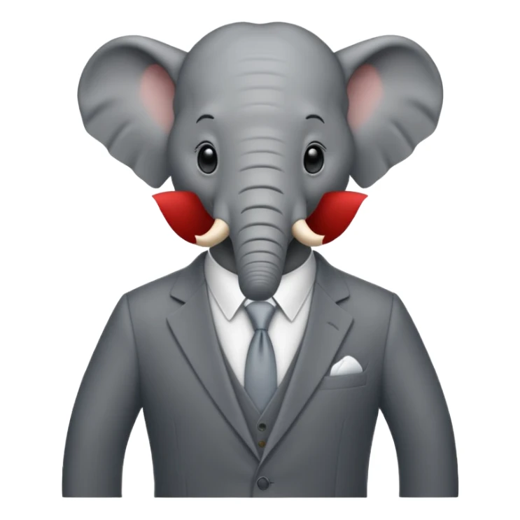 The elephand went in a suit
 sticker