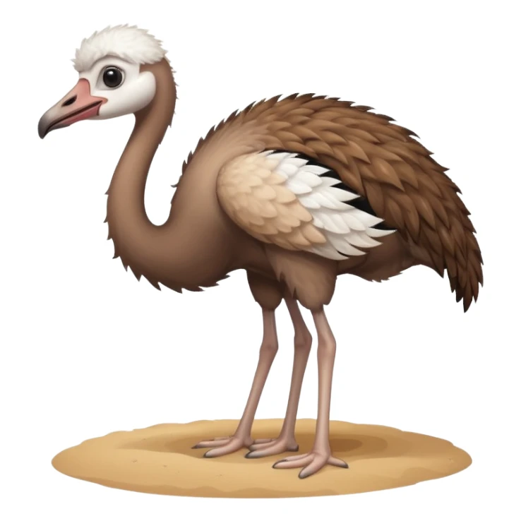 Ostrich with head in the sand sticker