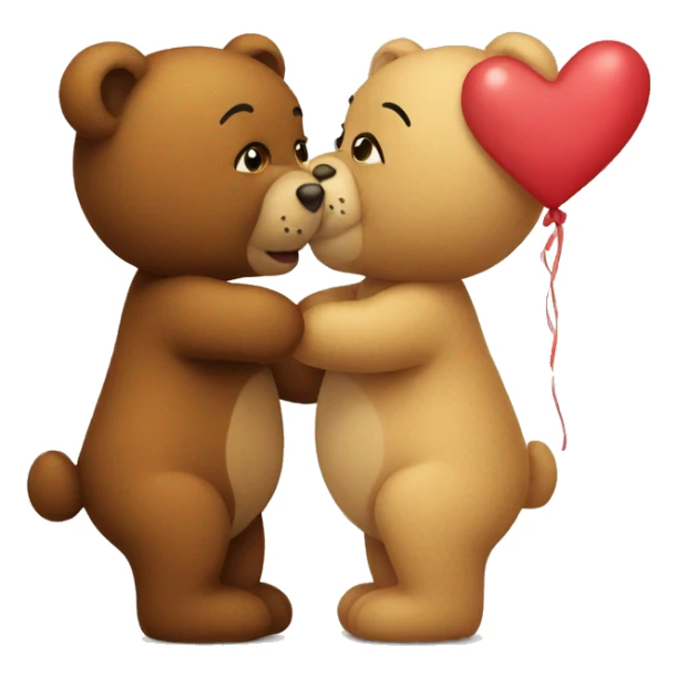 Teddy giving kiss sticker