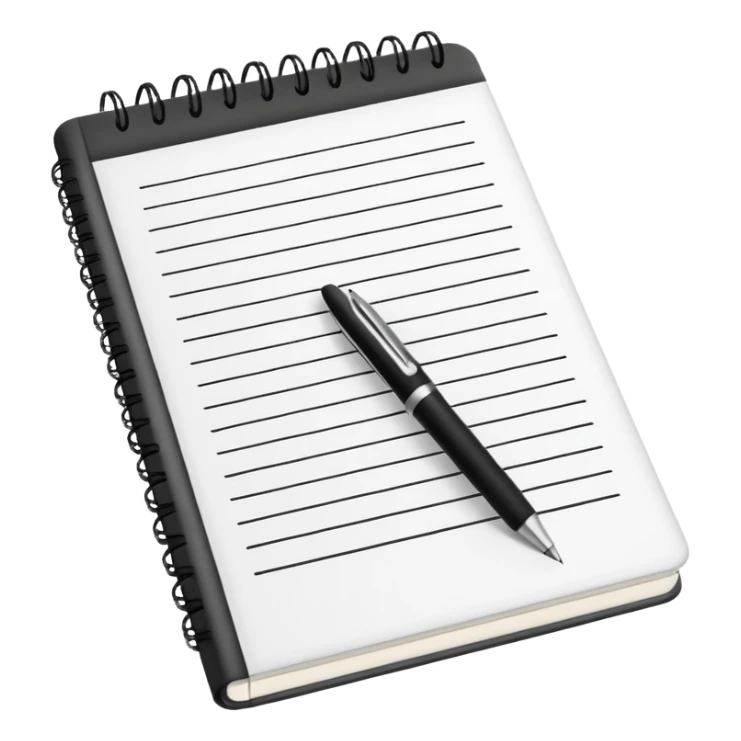 tomar nota en un cuaderno sticker