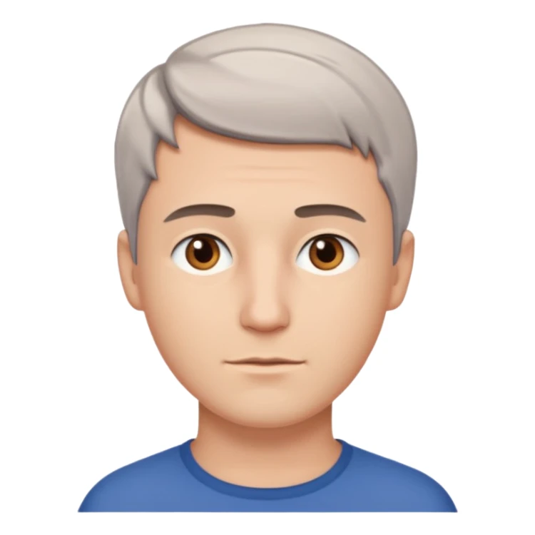 brown eyes, white, short, man sticker