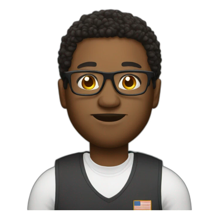 man basketball player with glasses sticker