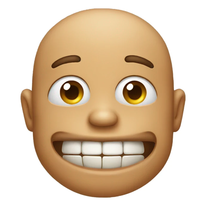 Emoji that bites his inferior lip sticker