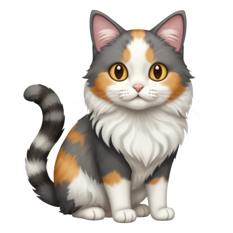 full body half dark grey and half white cat with white front legs sticker