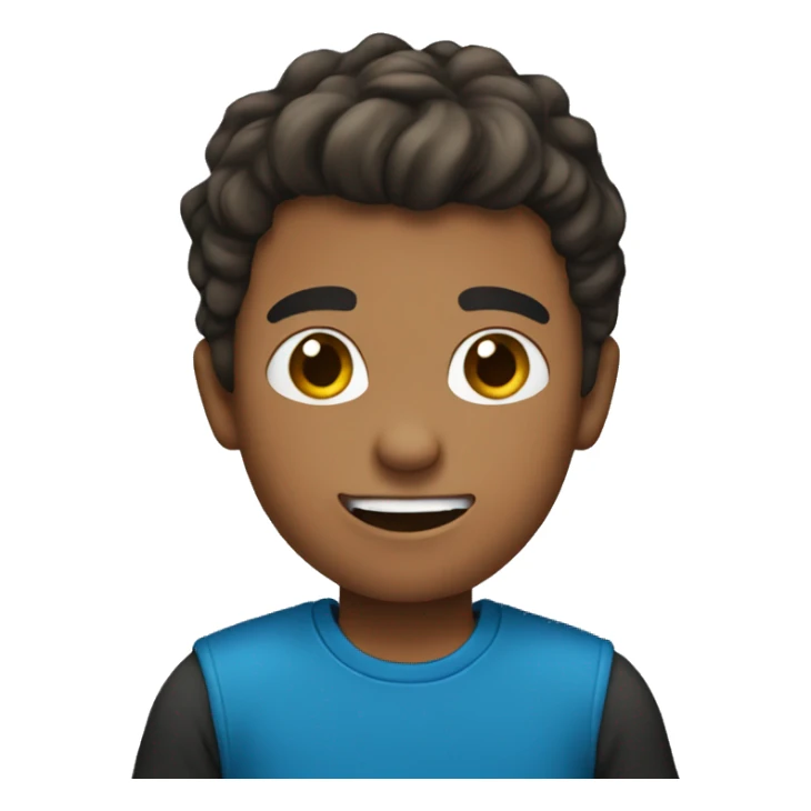 Boy with a blue shrit and dark pants sticker