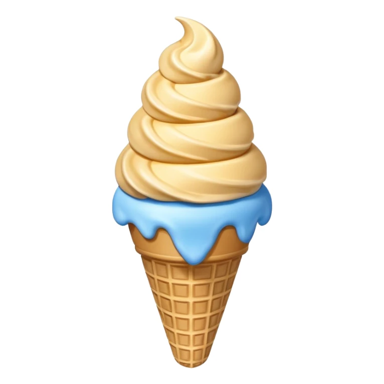 das kalsssische blaue eis emoji in 3d sticker