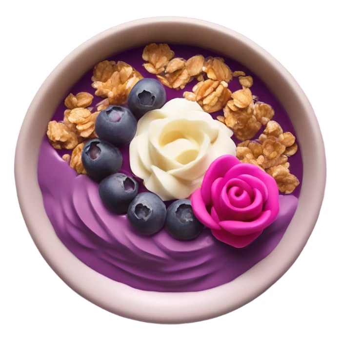 Un acai bowl rose  sticker