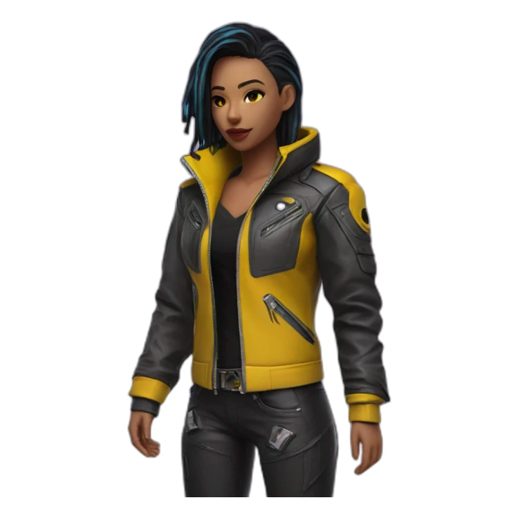 cyberpunk Jaqueta de Couro Sintético only jacket sticker