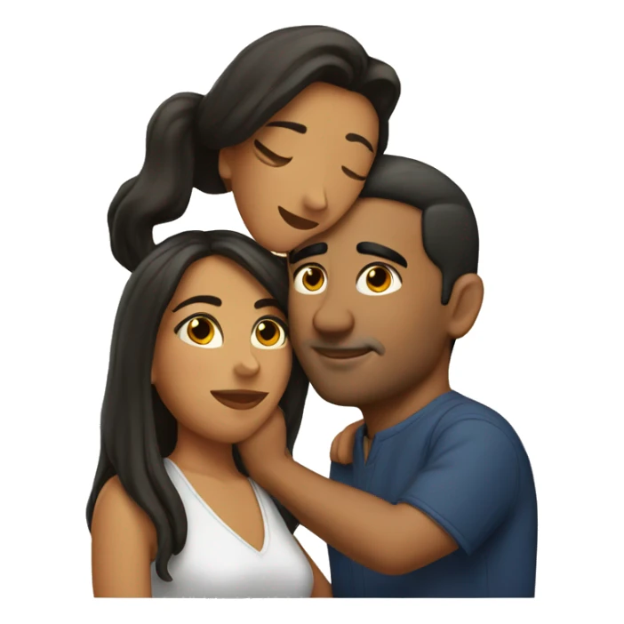Hispanic couple kissing  sticker
