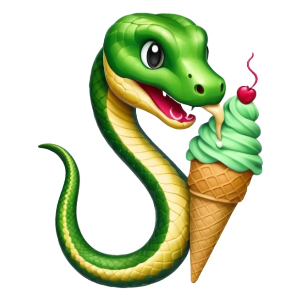 dondurma yiyen yılan sticker