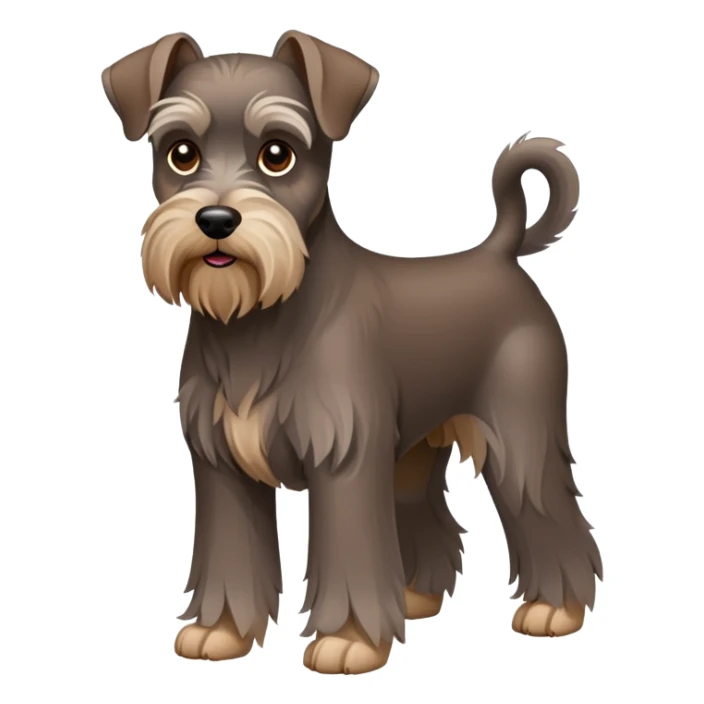 brown schnauzer dog full body sticker