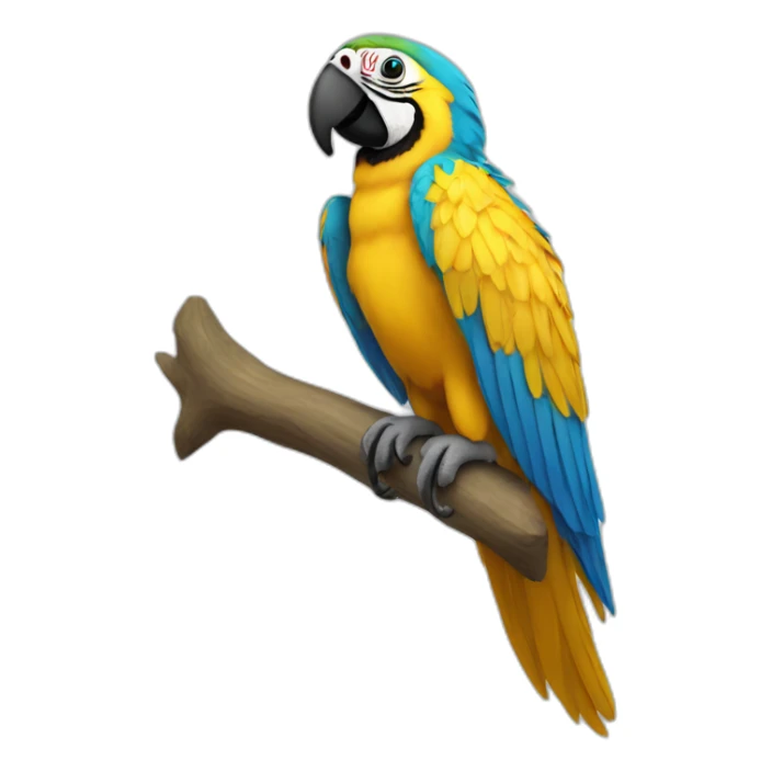 Blue And Gold Macaw Full Body sticker