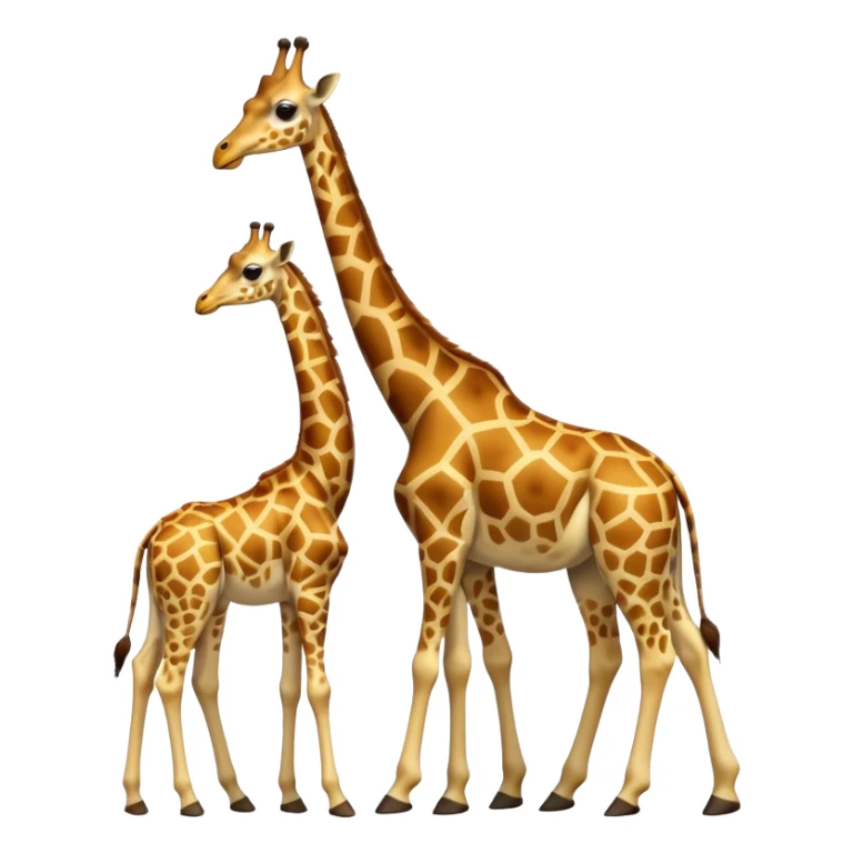 High resolution giraffe with its baby sticker