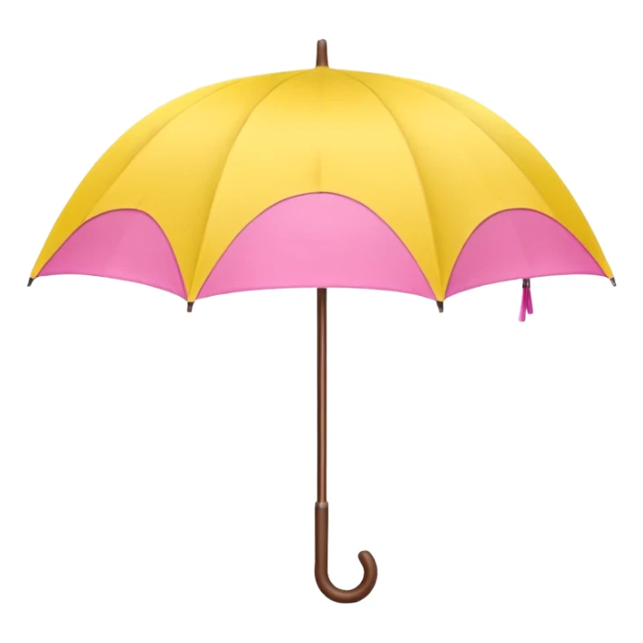 Umbrella is yello are pink sticker