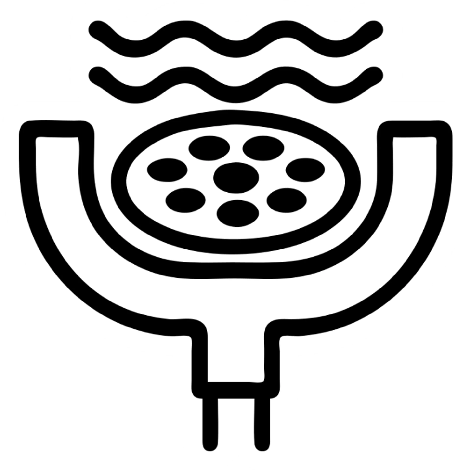 minimal line icon water drain sticker