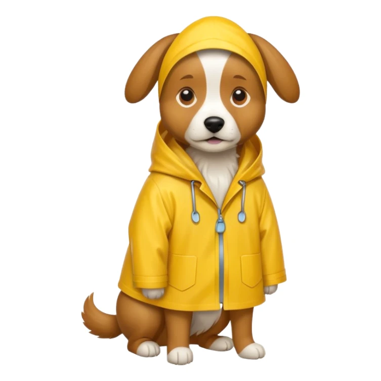 dog in yellow rain coat



 sticker
