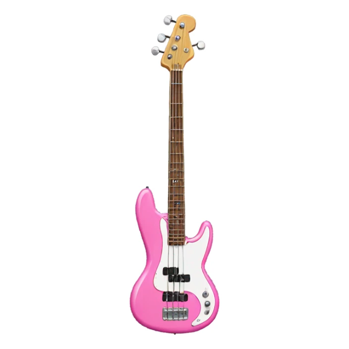 pink bass guitar sticker