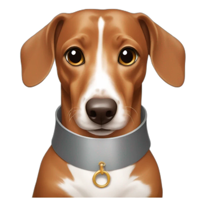 dachshund with a Elizabethan collar sticker