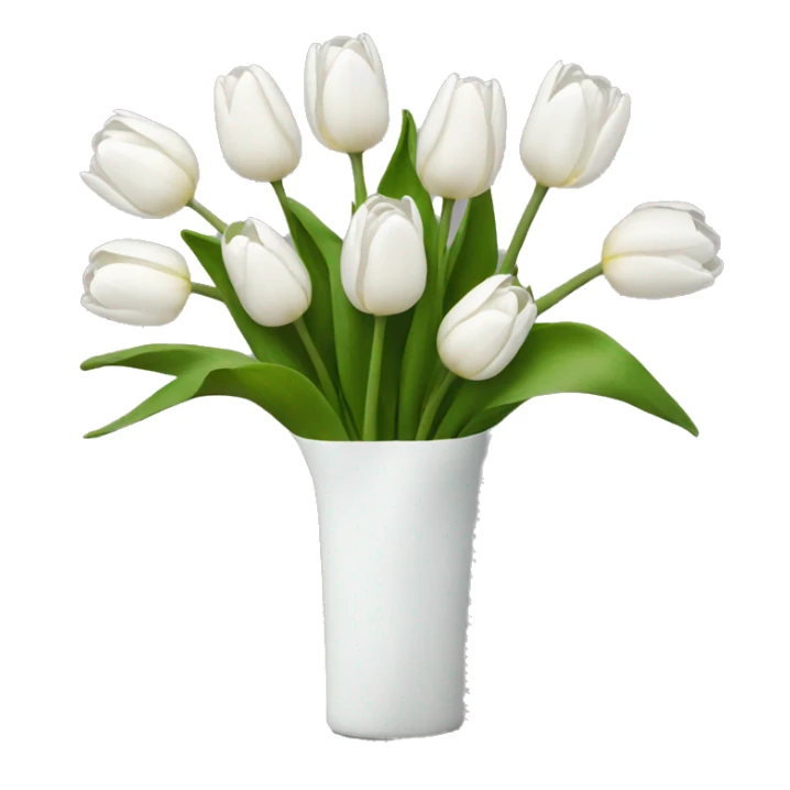 white tulip bouquet  sticker