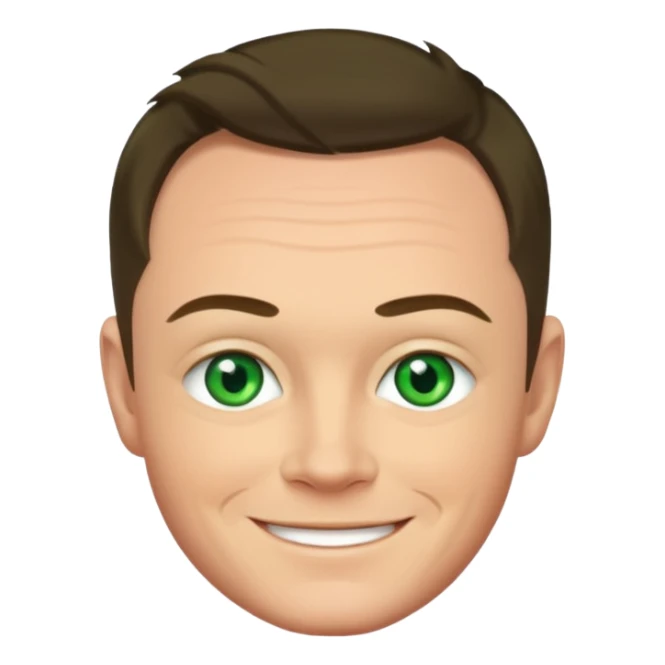 Tony Mortimer with green eyes sticker