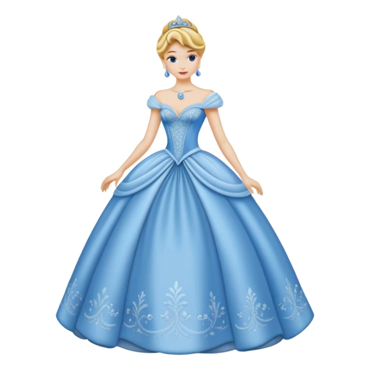 Cinderella in blue princess ball gown sticker