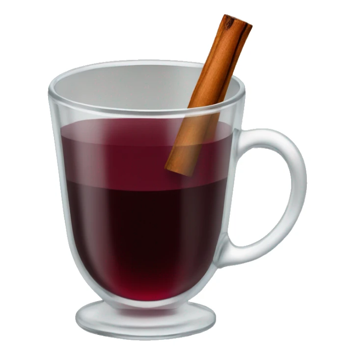 mulled wine in simple cup glass sticker