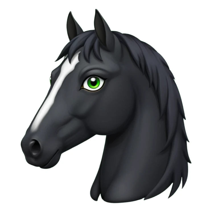  black horse green eye sticker