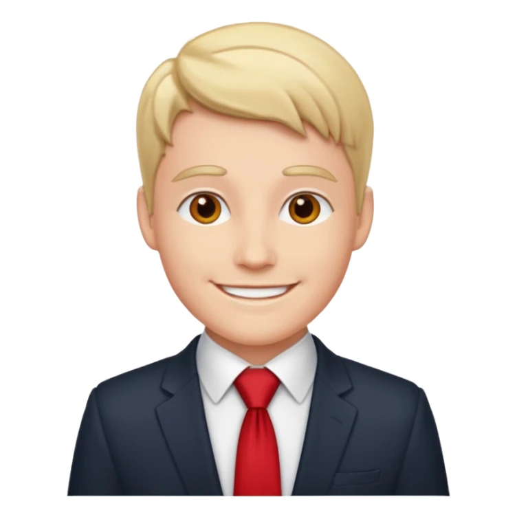 people with red tie no suuit sticker